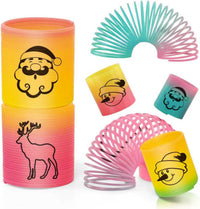 CLEVERZONE 36 Packs Spring Rainbow Magic Fidget Stress Coil Mini - Christmas - image 3