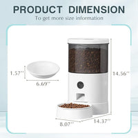 Warcat Vacuum Automatic Smart Cat Feeder with Timed Remote Control & Visual Monitoring, APP-Enabled Pet Food Dispenser for Cats, Dogs & Small Animals, Automatic Feeding Solution