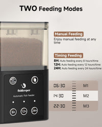 fishkeeper Automatic Fish Feeder for Aquarium, 8H/10H/24H Timer - 320ML - image 3
