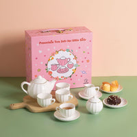 Sweejar porcelain tea set for little girls in pumpkin shape with teapot, cups and saucers - view 23