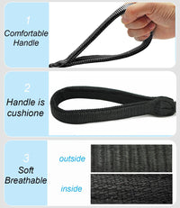 Reflective Dog Leash 2/3/4/6/10ft Braided 1/2" Strong Nylon Rope – Essentials for Dogs - 3ft * 1/2" / Black - image 3