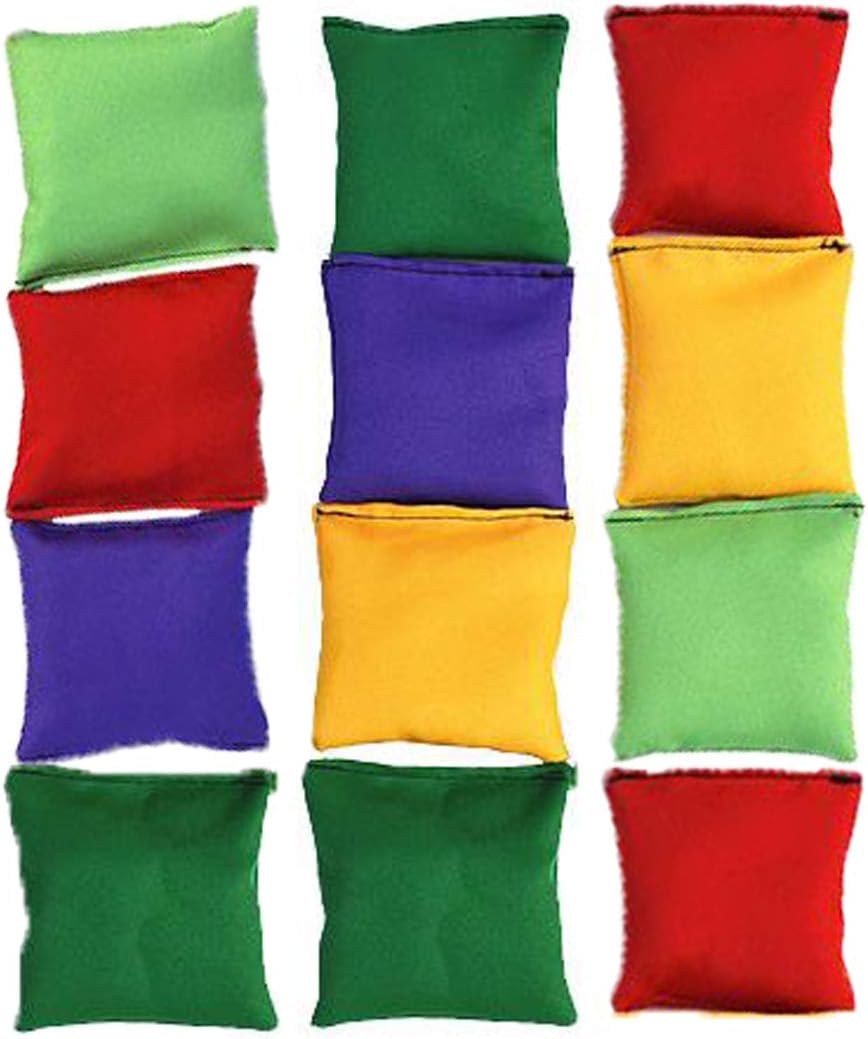 Halloluck mini bean bags 12 pack, 2 inch bean bags in bright assorted colors