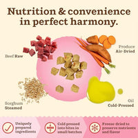 Primal Kibble in The Raw, Freeze Dried Cat Food, Beef, Scoop & Serve, Made with Raw Protein, Whole Ingredient Nutrition, Crafted in The USA, Dry Cat Food, 24 Ounce (1.5 lb) Bag