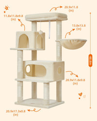 Taoqimiao Cat Tree, Suitable for Kittens - Beige / 49.2 Inches - image 2