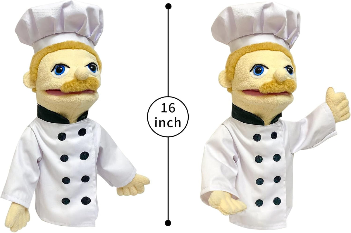 16" Puppets Entriloquist Puppet - H-chef - image 3