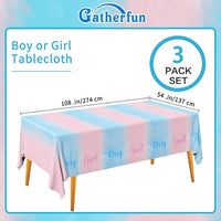Fall Thanksgiving decorations, Disposable Tablecloth - Gender Reveal - image 2