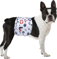Pet Soft Dog Belly Bands - Washable Dog Diapers Belly Band for Male Dogs, Reusable Male Dogs Wraps - Sailor / X-Small (NewBorn 7''-8'') - image 3