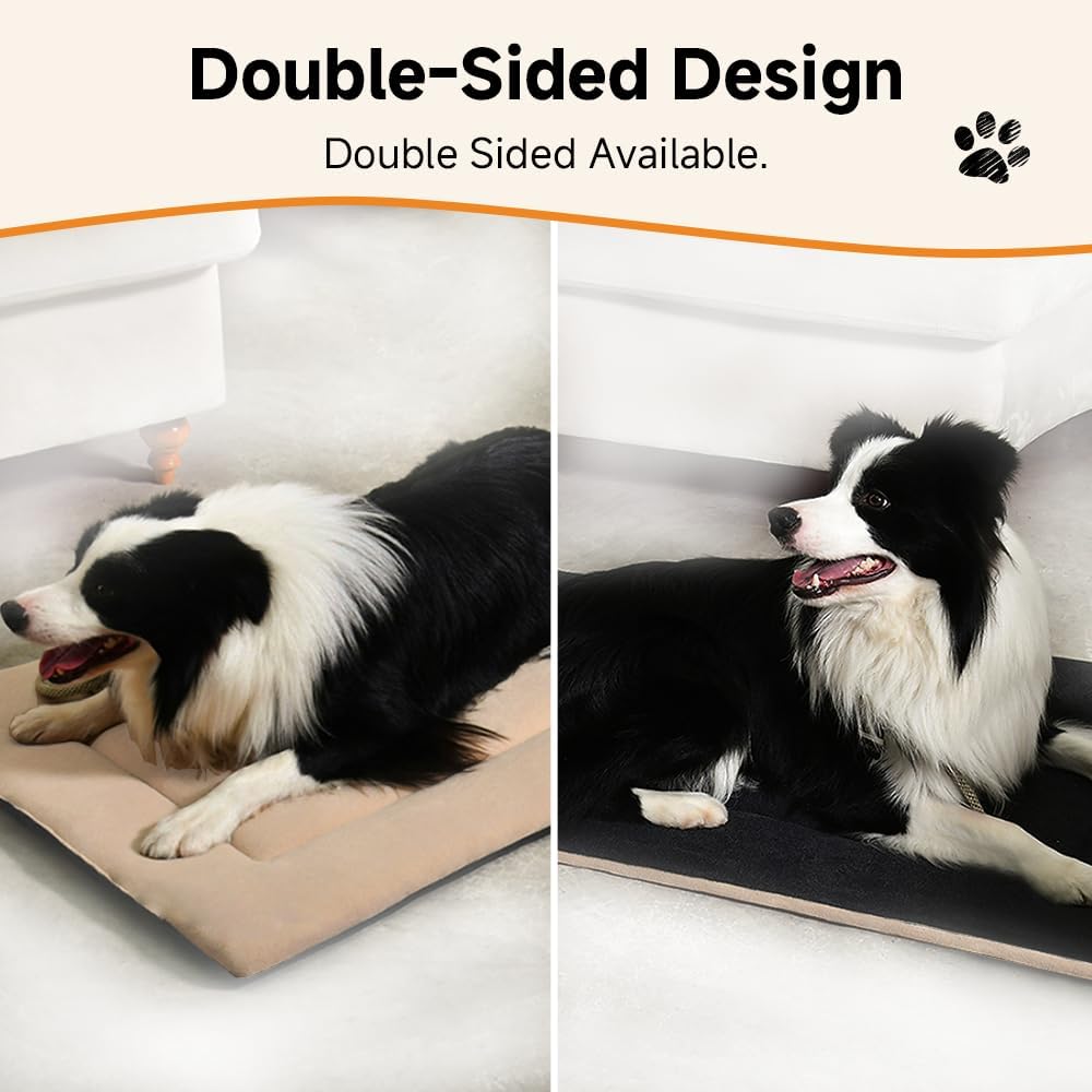 Dog Bed Mat 24x18, Washable Flat Pet Bed - 24x18" / Gray - image 4
