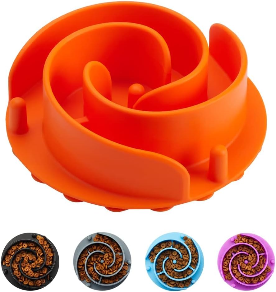Slow Feeder Dog Bowls Insert - XL / Orange