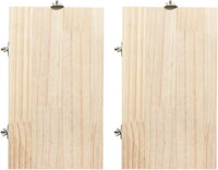 2Pcs Chinchilla Wood Ledge Hamster Wooden Flexible Platform Perch - 13 × 7.9 inch