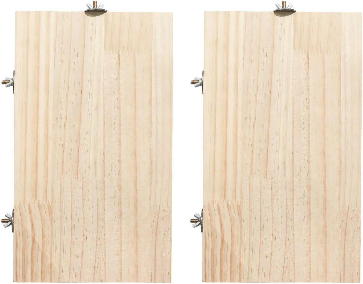 2Pcs Chinchilla Wood Ledge Hamster Wooden Flexible Platform Perch - 13 × 7.9 inch