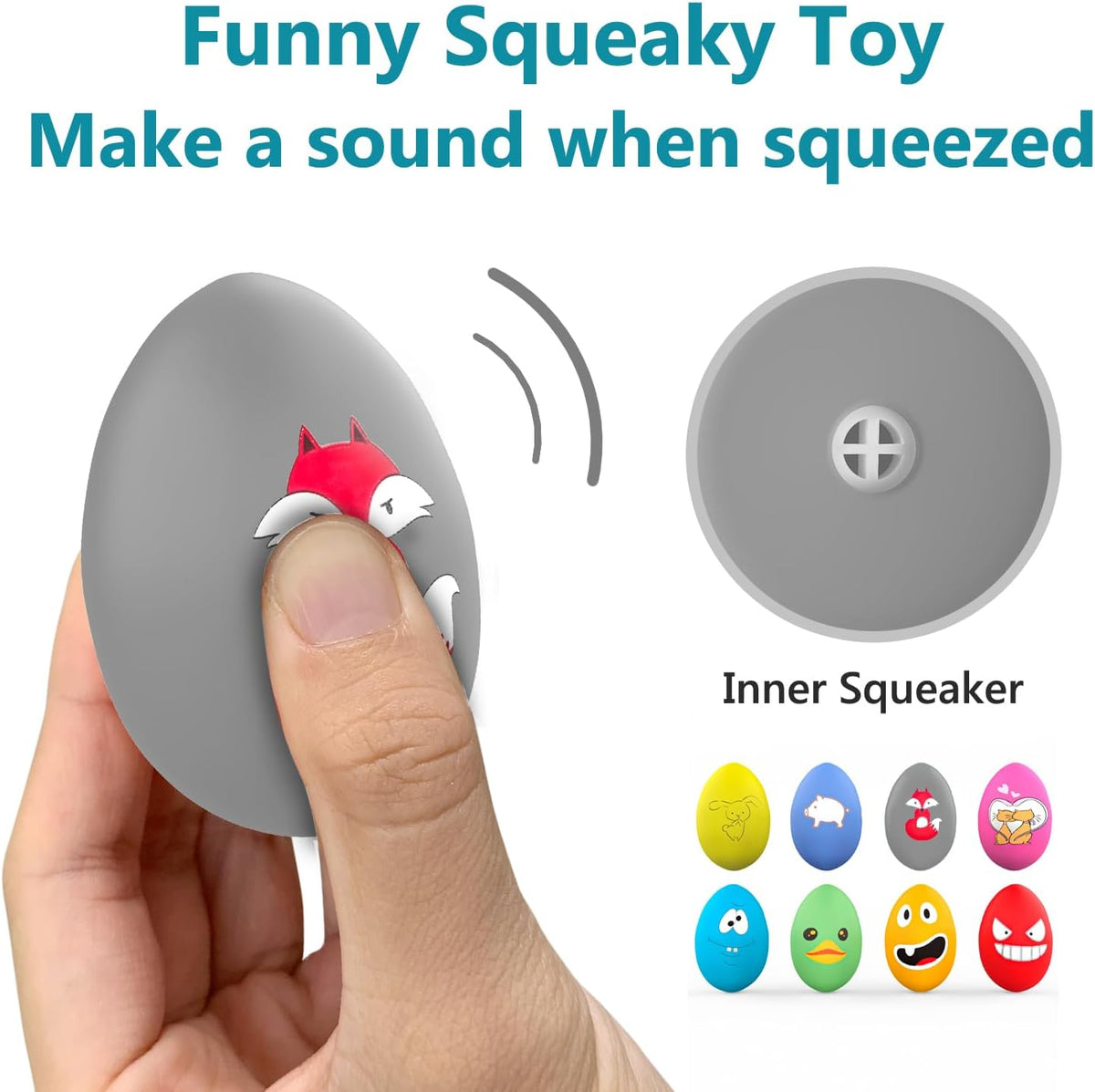 SCHITEC Squeaky Dog Toys, Latex Egg Balls for Puppies Small Medium Dogs – Essentials for Dogs - Animals - image 2