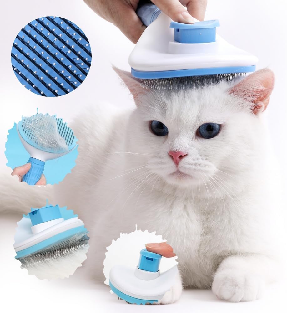 Cat Brush Self Cleaning, Cat and Dog Universal - image 4
