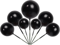 ZHUOWEISM ball cake toppers, 24 mini balloon picks in blue, gold and white - view 27