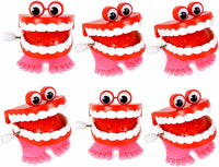 The Dreidel Company 2 pack of 1.75 inch wind up chattering teeth with googly eyes