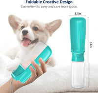 WePet Foldable Portable Dog Water Bottle Puppy Water Dispenser - #01 Aqua / 19 oz - image 3