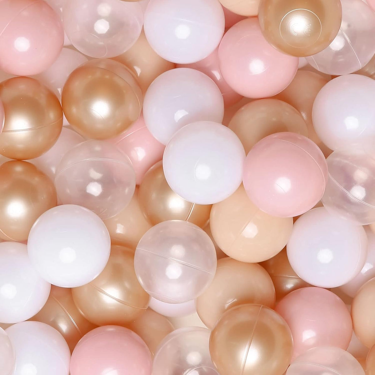GOGOSO Ball Pits Balls for Toddlers Pack of 50 100 200 Plastics Shape - B Pink Colors / 200 balls