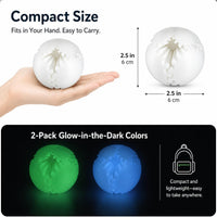 Gear Ball Fidget Toys Steampunk Gear Sphere for Kids - 2pcs-glow Blue+glow Green / 6 cm / 2.5 in - image 4
