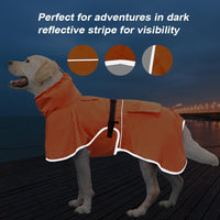 Dog Raincoat Waterproof Adjustable Rain Jacket Small Dogs Green - Orange / L-Fit for 10-14 pounds - image 2