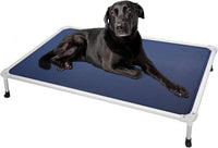Veehoo Chew Proof Elevated Dog Bed, Cooling Raised Pet Cot - Blue / 49.0"L x 33.0"W x 9.0"Th