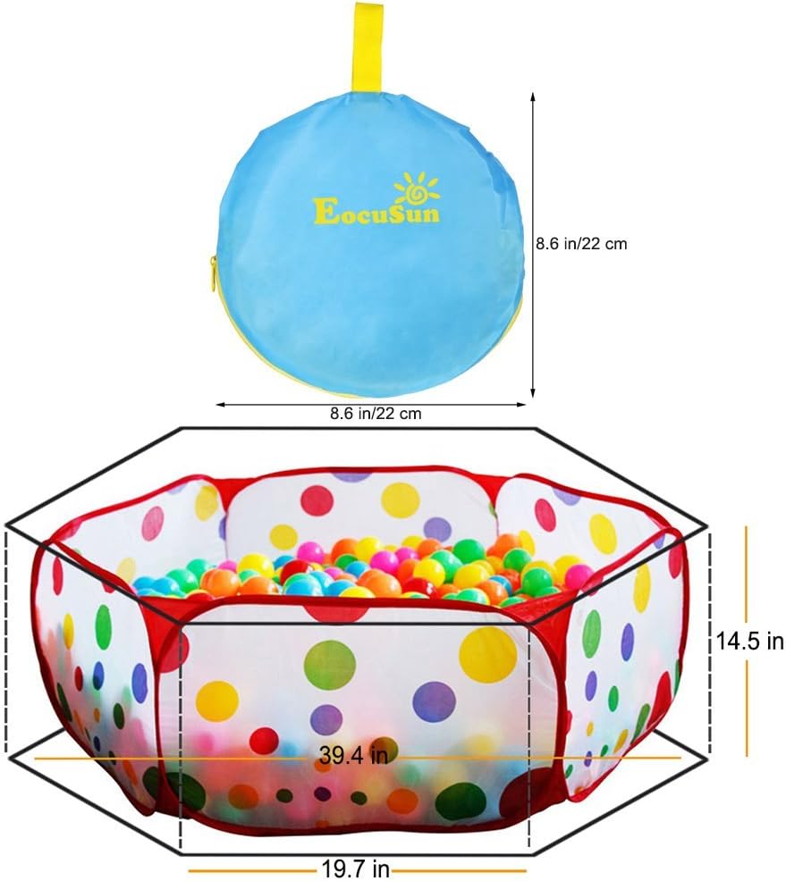 EocuSun Kids Ball Pit Large Pop Up Toddler Ball Pits Tent - Multicolored - image 3