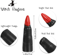 HFATMOS 24 multicolor plastic witch finger pointers with red tips - view 2