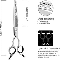 Curved Dog Grooming Scissors, Trimming Face and Paws. - Eraser / 7.0" - image 2