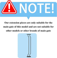 Extra Wide Baby Gate with 4.72in Extensions, Walk-Through, Auto Close, Pressure Mount Child Safety Gate (Black, Extension-4.72"/12cm)