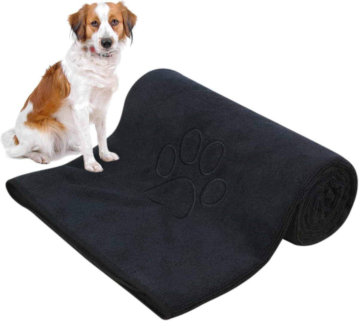 KinHwa Dog Towels for Drying Dogs - 30inchx50inch / Black