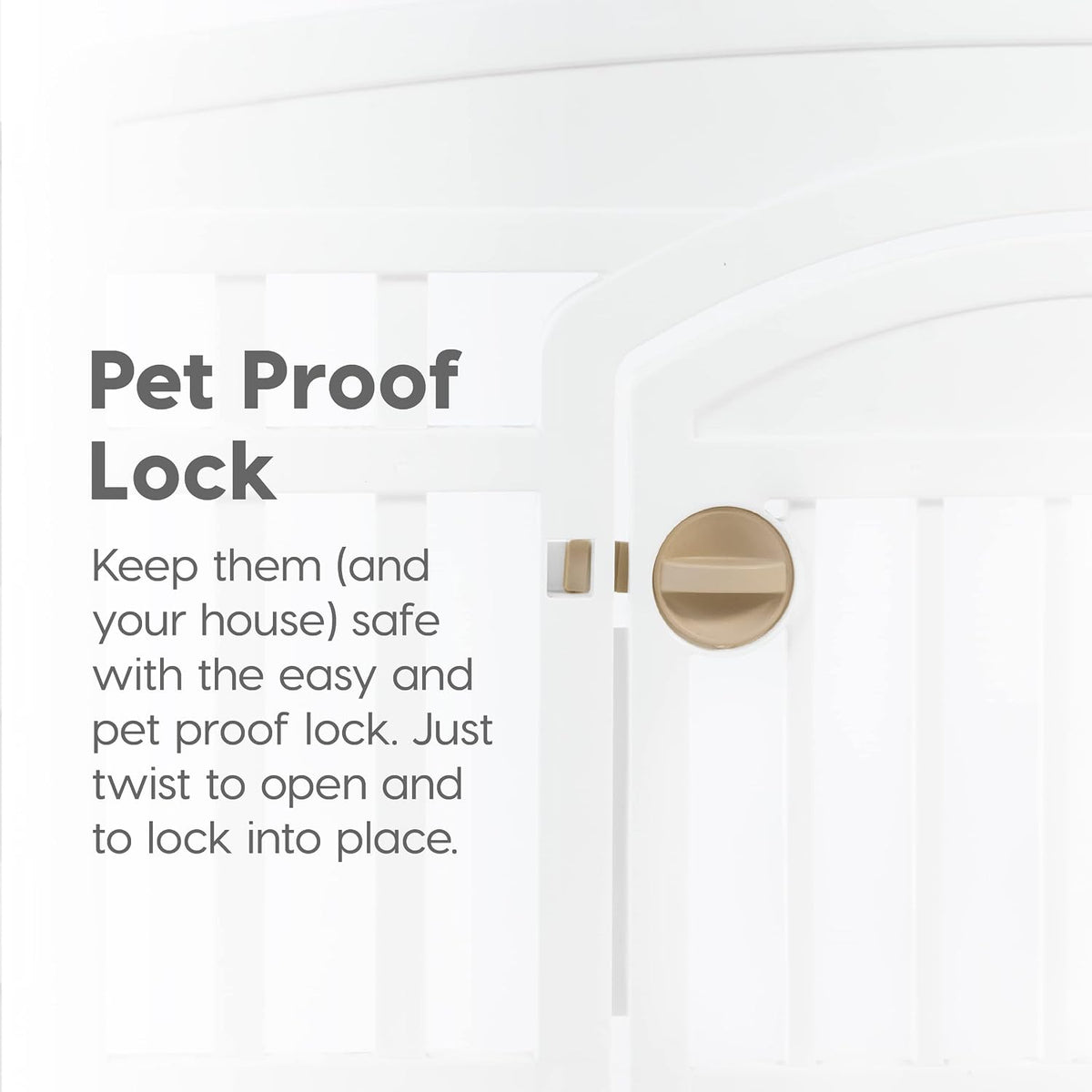 IRIS USA 4-Panel Dog Playpen, Pet Enclosure - 8 Panel - 34" H / White - image 3