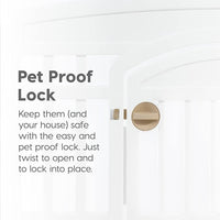 IRIS USA 24" 4-Panel Dog Playpen with Door, 35 x 35 x 24, Puppy Playpen, Dog Play Pen Indoors, Pet Fence, Puppies/Small Dogs, White