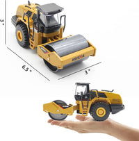 Dollox Die-cast Excavator Backhoe Front Loader Truck 1/50 Metal - Road Roller - image 2