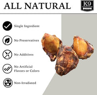 K9 Connoisseur Dog Bones Made in USA for Small and Medium Breed Dogs Natural Long Lasting Meaty Beef Knee Cap Bone Treats Best for Dogs Upto 50 Pounds 1 Pack 3 Count