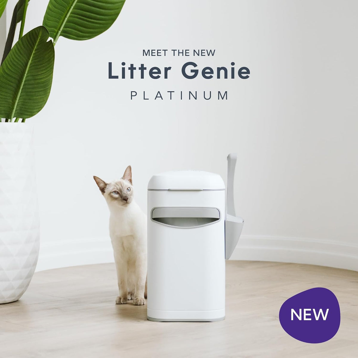 Litter Genie Easy Roll Pail with Easy Roll Refill - White - image 2