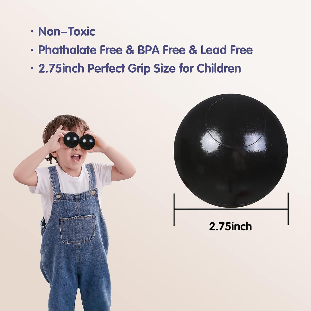Guesvot 50 rainbow ball pit balls, 2.75 inch, with reusable storage bag - view 18
