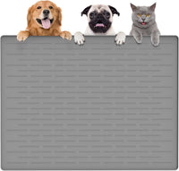 51.2"x25.6" Largest Dog Food Mat - Light Gray / 39.5"L x 29.5"W