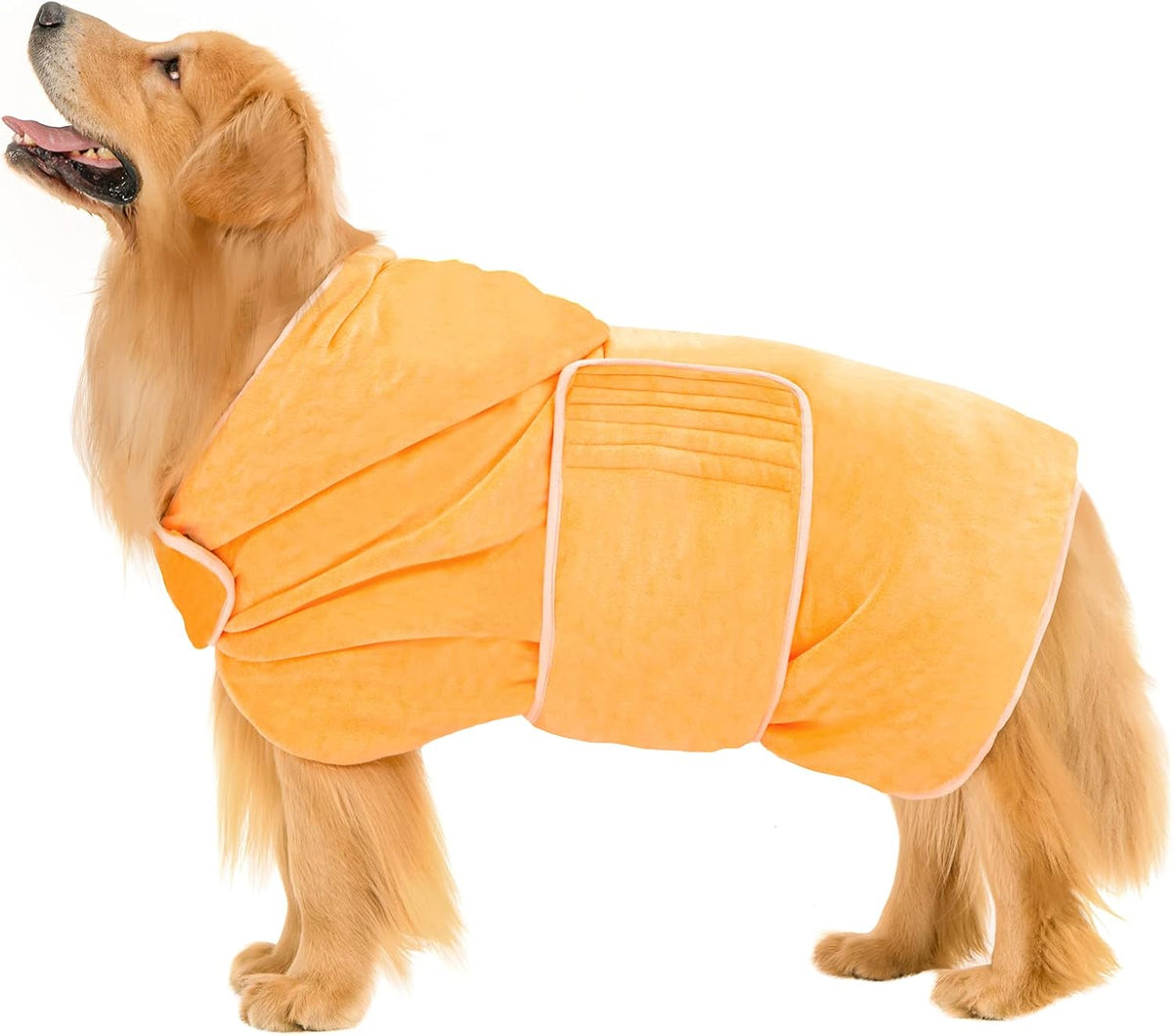 Avont Dog Bathrobe – Super Absorbent Quick-Dry Microfiber Hooded Robe – Essentials for Dogs - Yellow / Medium