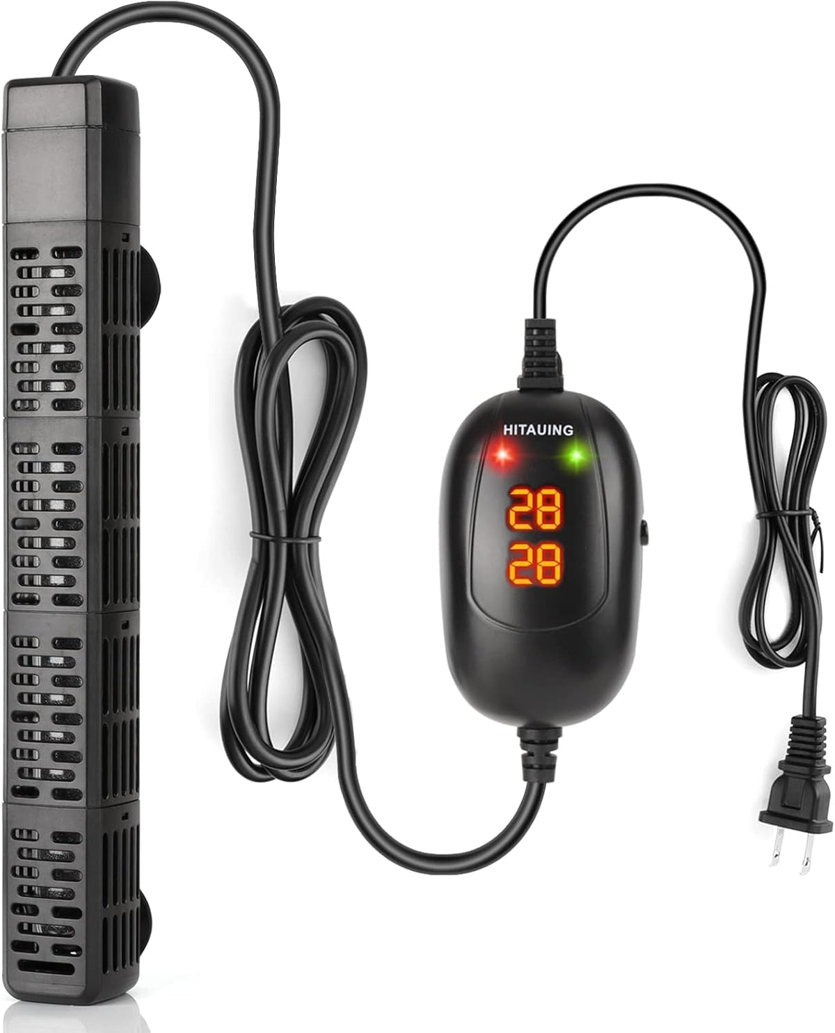 HiTauing Aquarium Heater, 50W/100W/200W/300W/500W Submersible Fish Tank Heater - 300W