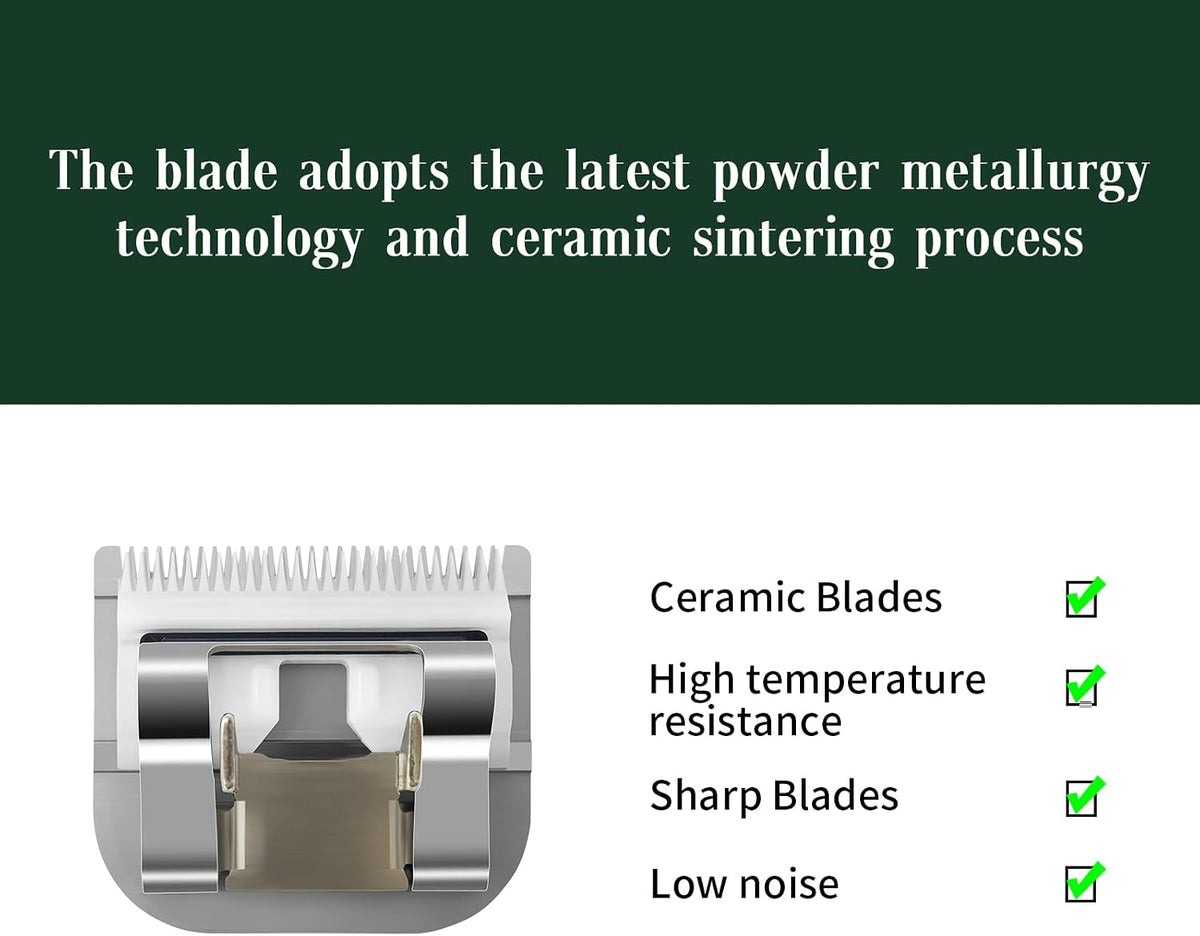 Size 000 detachable ceramic clipper blade set, 1/50 inch cut length - view 2