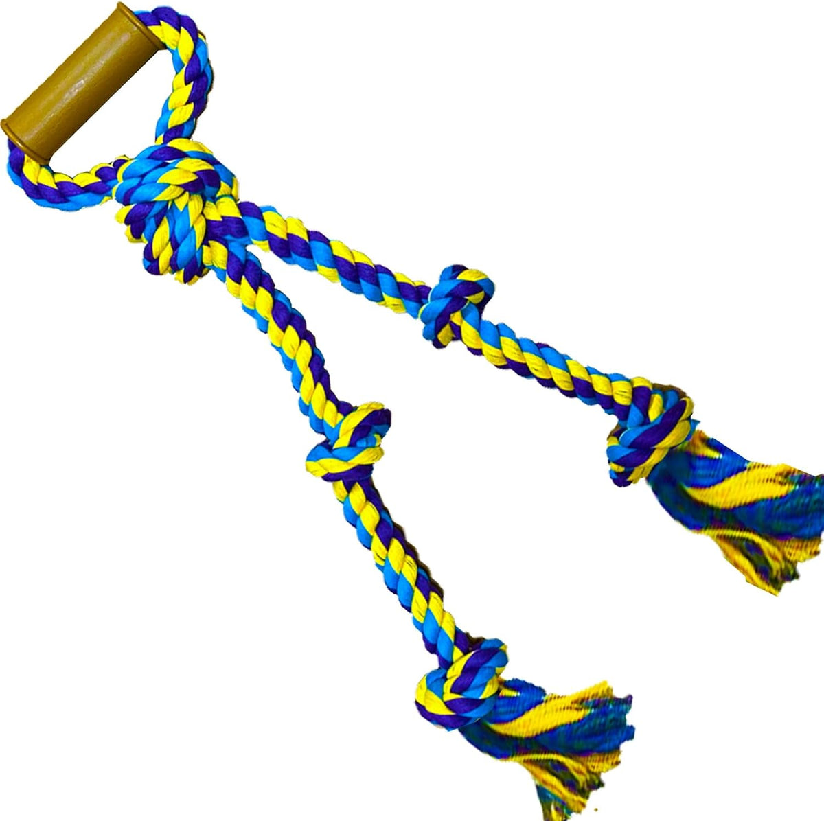 Extra Large Dog Rope Toys for Aggressive Chewers, Tug of War - yellowpurple