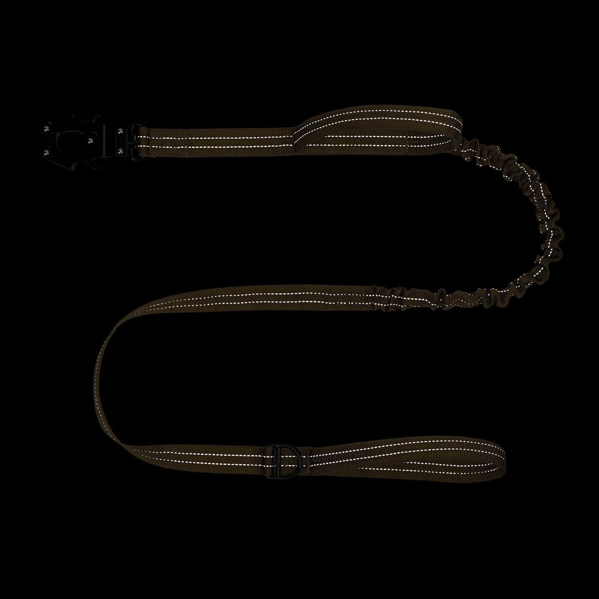Tactical Dog Leash with Quick-Release Metal Clasp - 6 FT / Reflective Brown - image 3