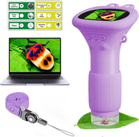 WINWEND Kids Microscope Pocket Microscope 1000X Portable Microscope - Purple