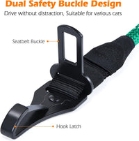 Dog Seat Belt for Car, Durable Rope Dog Car Harness for Vehicle – Essentials for Dogs - Turquoise / 1 Pack - image 2