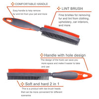 Rubber Pet Hair Removal Brush for Couch Clothes Dog Cat Pet Hair Carpet, Also Used as Dog Cat Bath Brush with Massage Effect (orange)