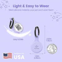 QR & NFC Pet ID Tag, Silent Silicone Dog Name Tag - Purple - image 2