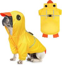 Dog Raincoats for Medium Dogs, Waterproof Rain Jacket with Hood – Essentials for Dogs - Yellow Duck / XS(Back 10.5", Chest 16.9", Neck 12")