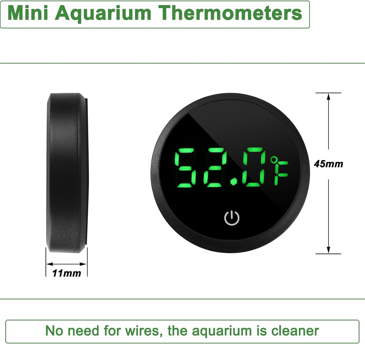 Aquarium Thermometer Digital Fish Tank Thermometer with Spare Battery – Essentials for Fish - 2 - image 2