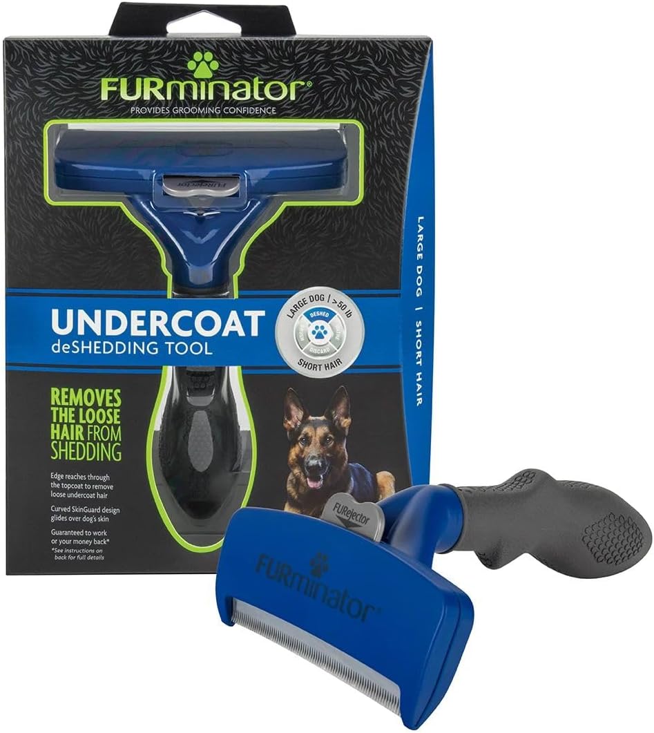 FURminator Large Dog Undercoat deShedding Tool for Long Hair – Essentials for Dogs - short hair - new model / Large