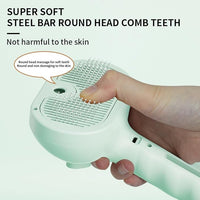 3-in-1 Steam Brush for Cats - Self Cleaning Cat Brush with Anti-Static & Shedding Control, Rechargeable Pet Grooming Tool for Long/Short Hair Cats & Dogs(White)