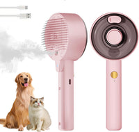 Cat Steam Brush for Indoor Cats - Pink
